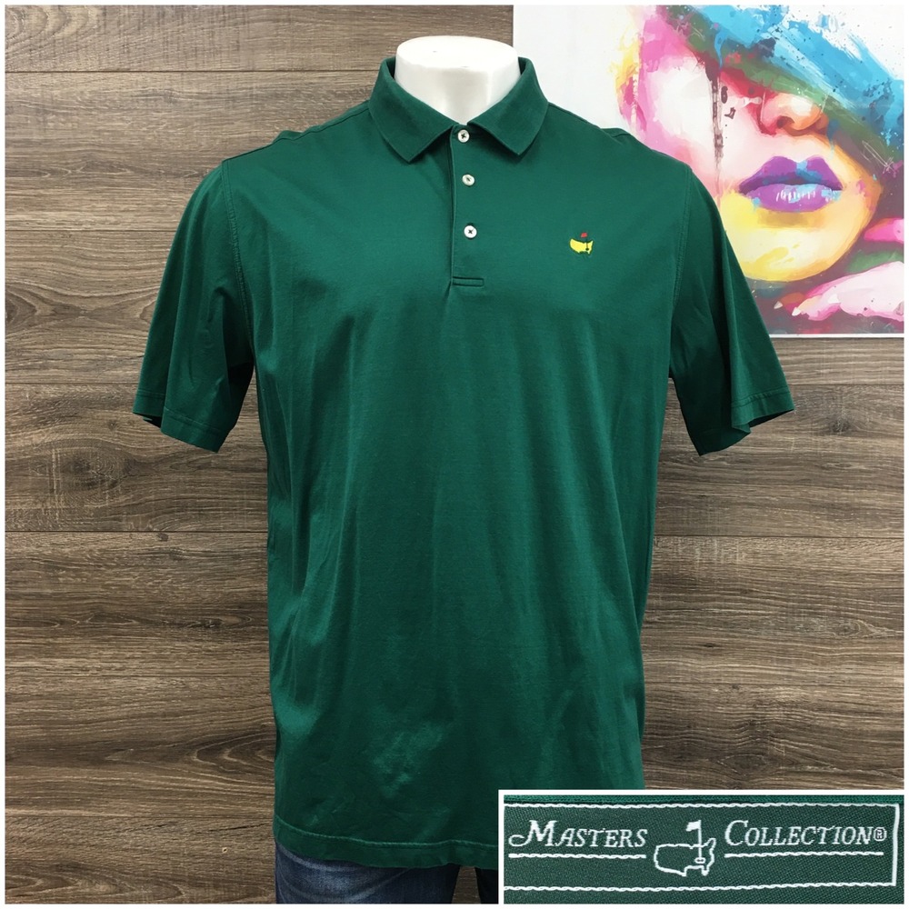 Masters Collection Mens XL Green Pima Cotton Short Sleeve Golf Polo Shirt (FLAW)